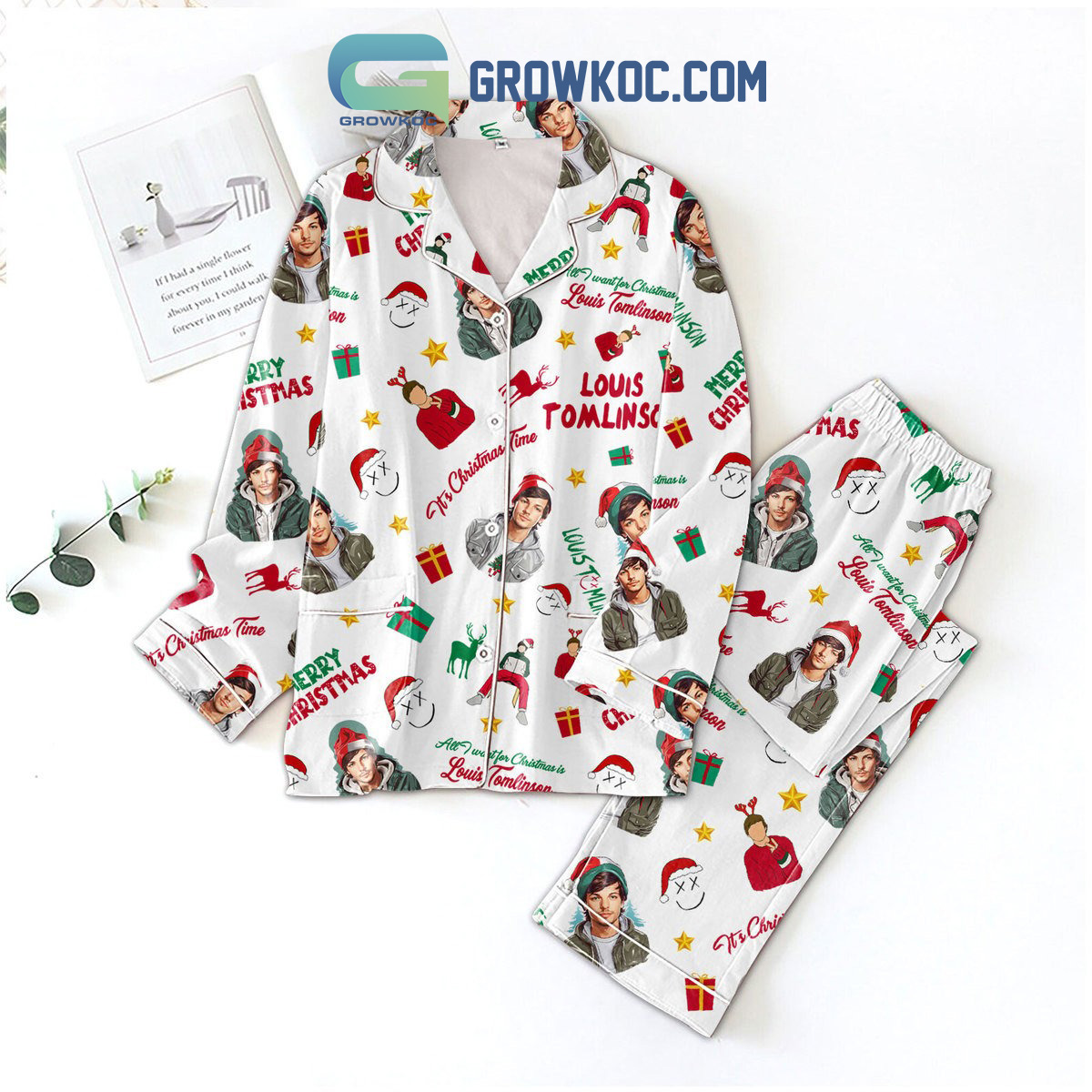 Louis Tomlinson Merry Christmas Pajamas Set