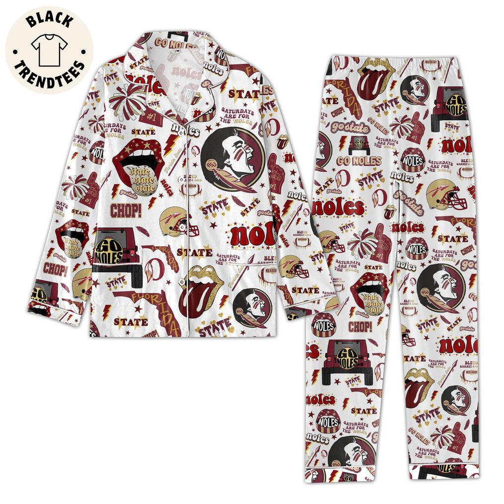 Marching Chiefs - Go Noles Go Lyrics Portrait Design Pjamas Set