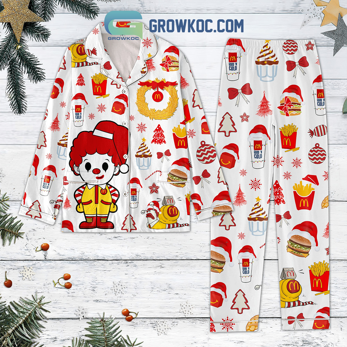 McDonald's Happy Christmas Holiday Pajamas Set