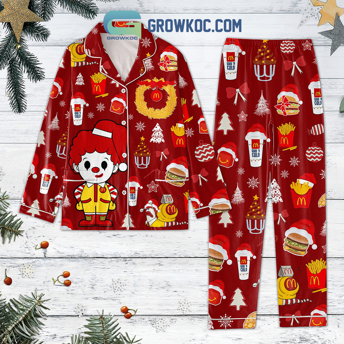 Merry Christmas McDonald's Pajamas Set