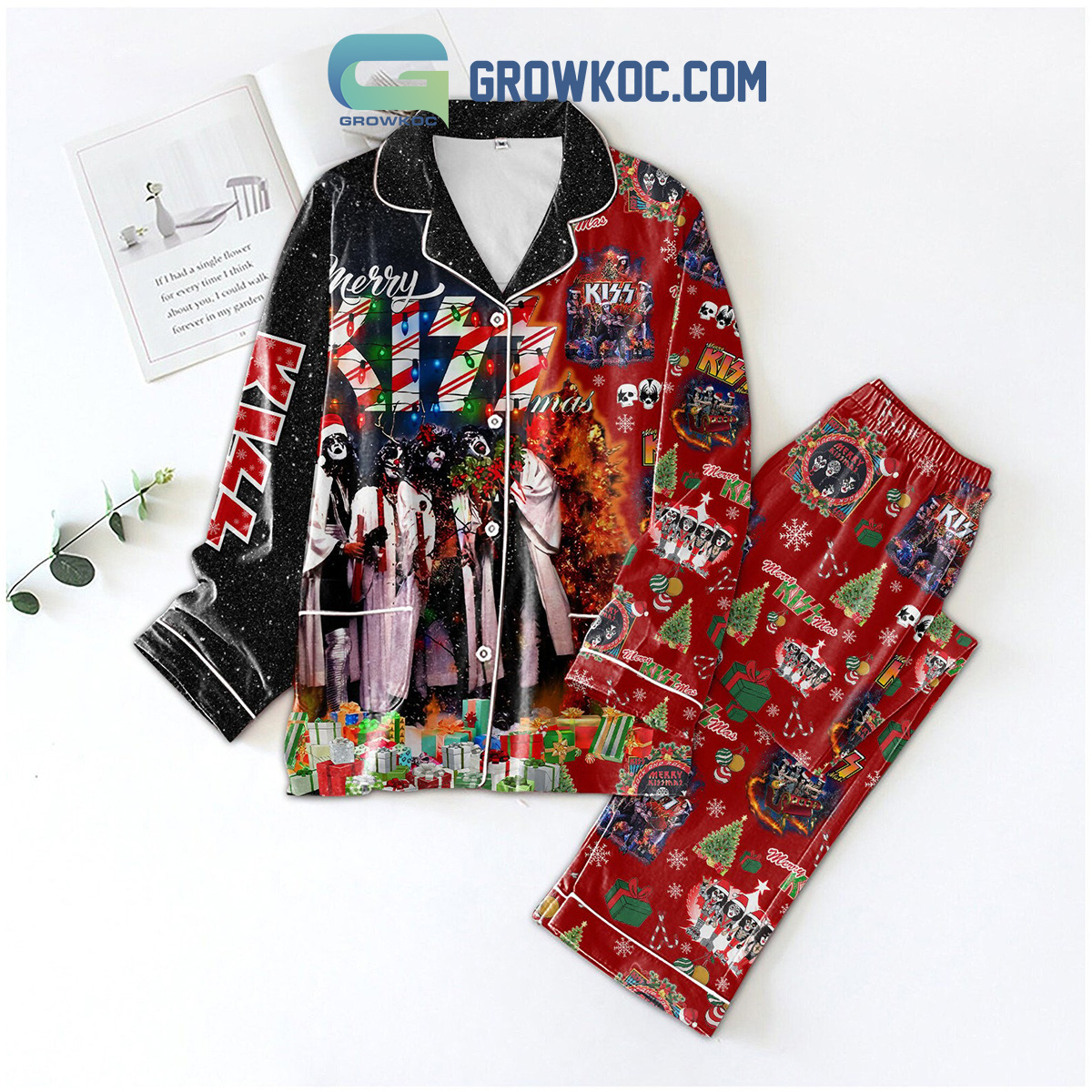 Merry Kissmas Happy Holiday Pajamas Set