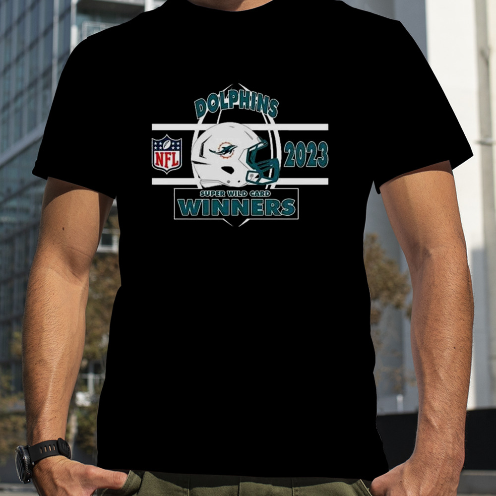 Miami Dolphins Afc Super Wild Card Champions Season 2023-2024 Nfl Divisional Helmet Winners T-shirt