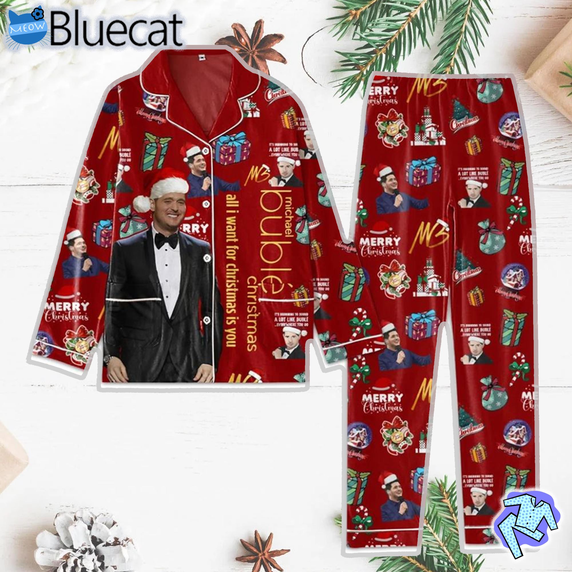 Michael Buble All I Want For Christmas Is You Pajamas Set