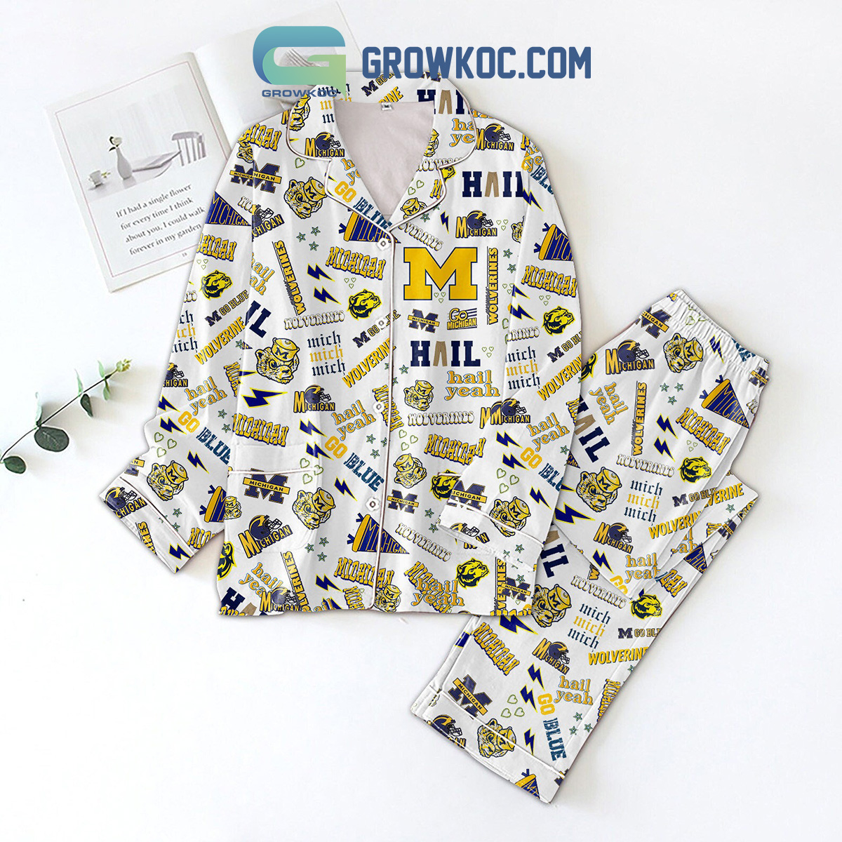 Michigan Wolverines Go Blue Pajamas Set