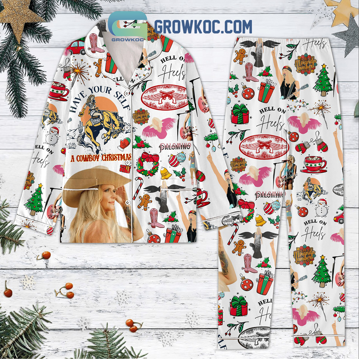 Miranda Lambert Have Your Self A Cowboy Christmas Pajamas Set