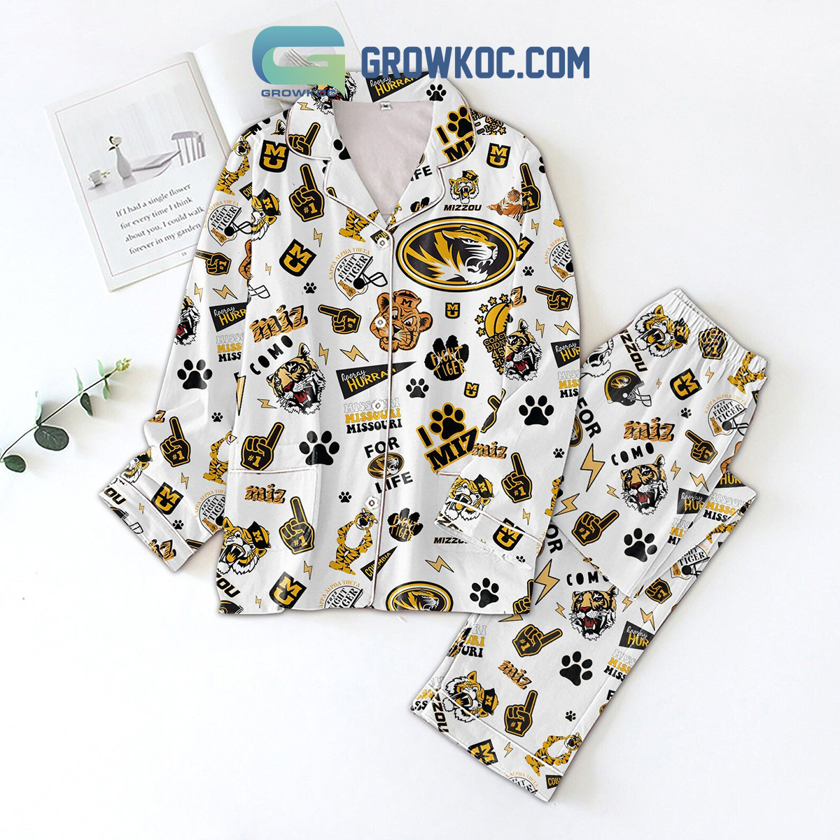 Missouri Tigers Mizzou Fight Tiger Pajamas Set