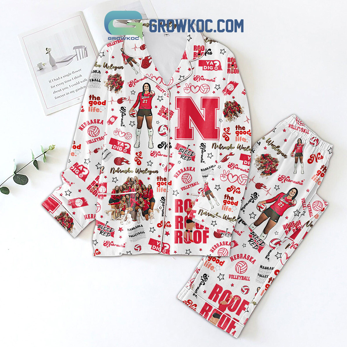 Nebraska Cornhuskers Volleyball The Good Life Pajamas Set