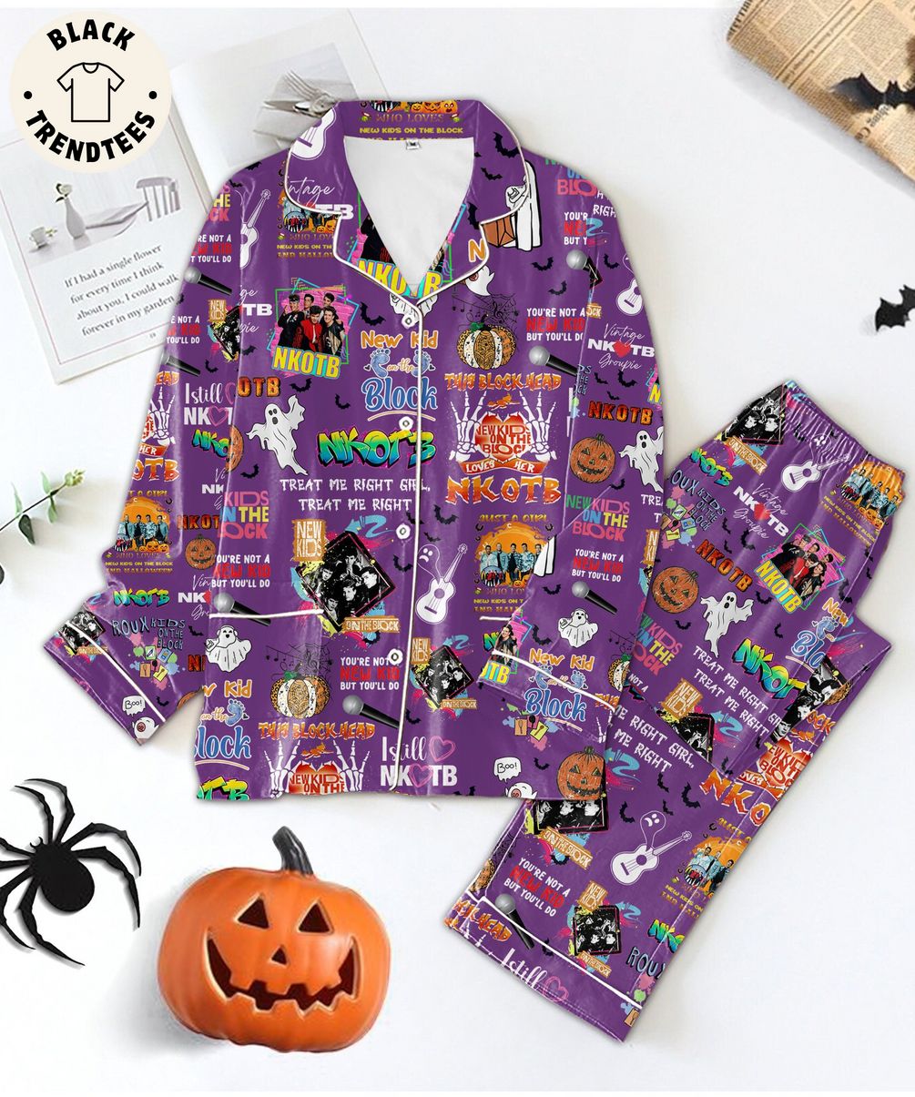 New Kid On The Block Band Halloween Design Pijamas Set