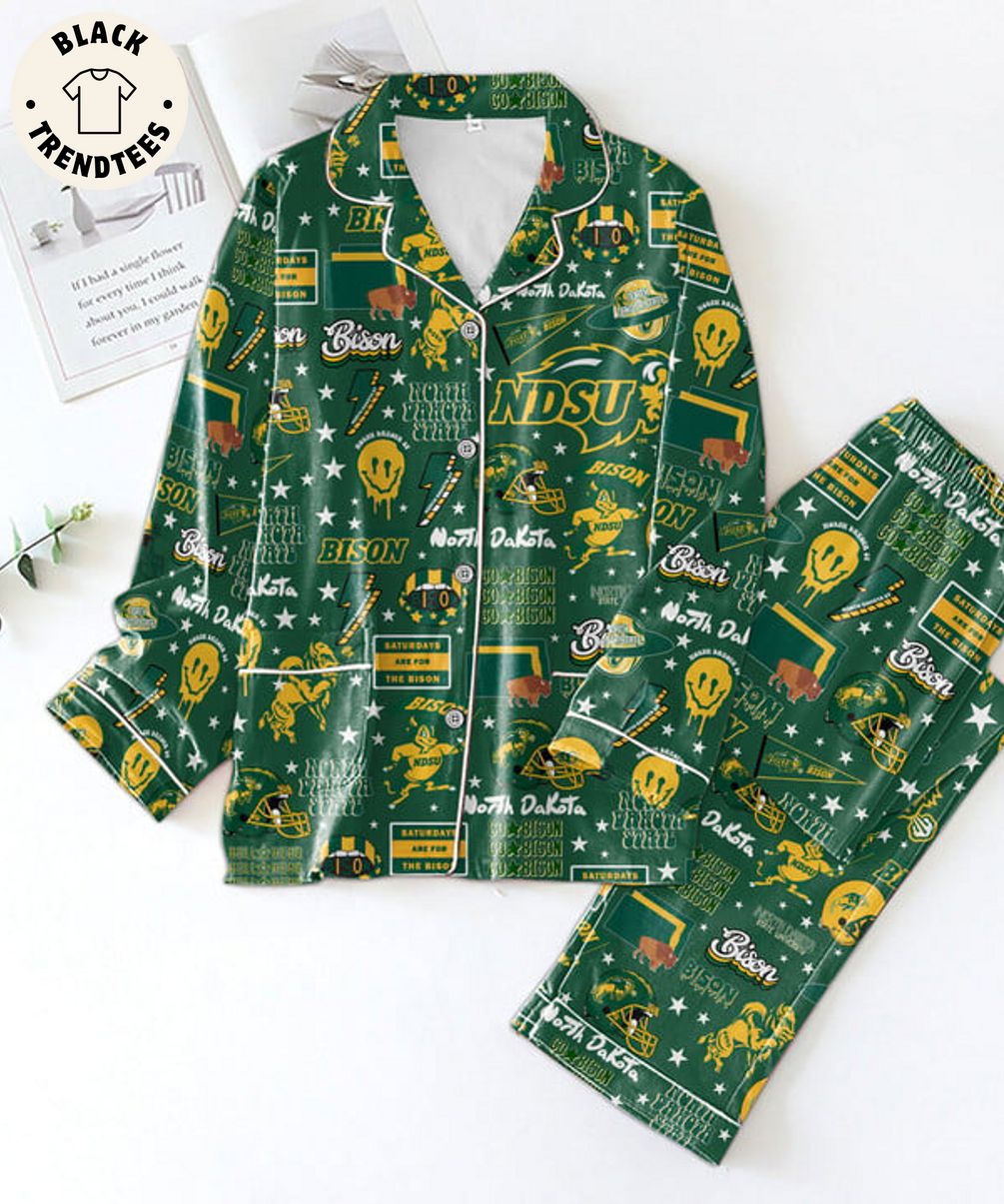 North Dakota State University Bison North Dakota Green Pijamas Set