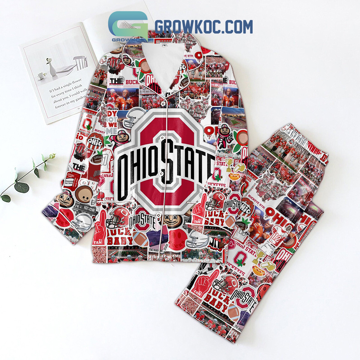 Ohio State Buckeyes Proud Polyester Pajamas Set