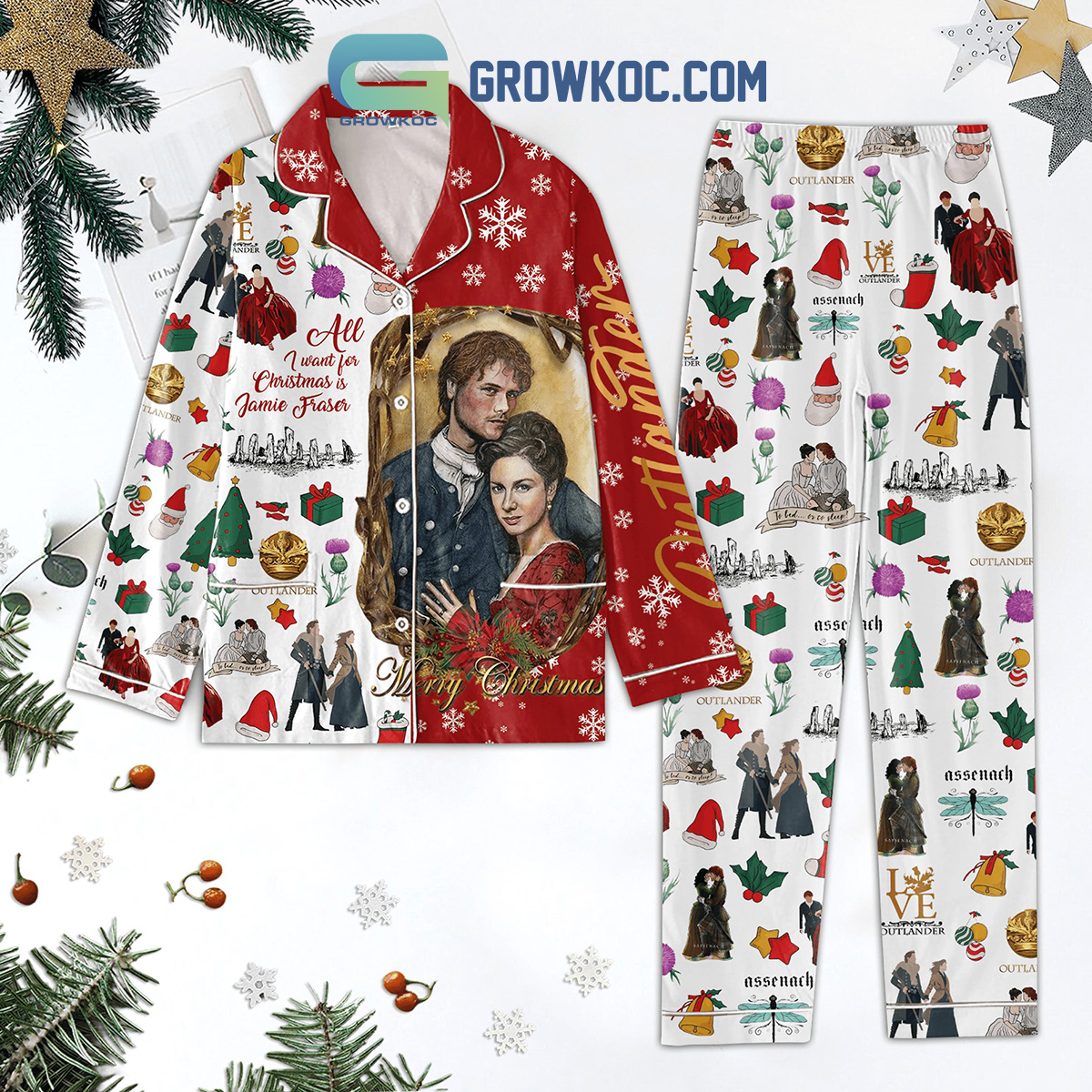 Outlander All I Want For Christmas Is Jamie Fraser Pajamas Set