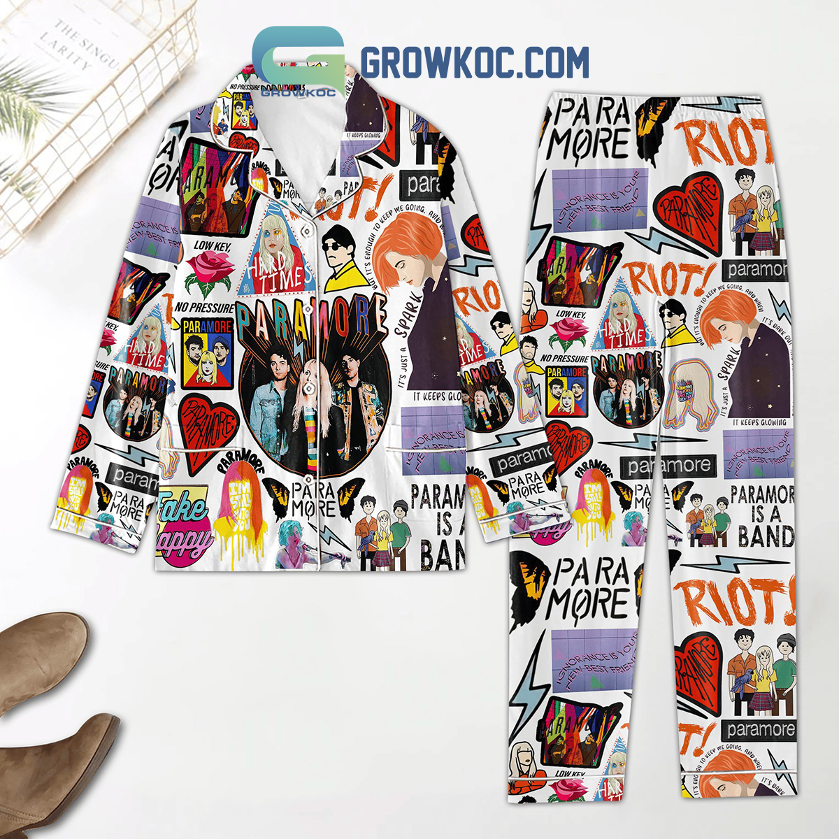 Paramore Hard Time Fan Polyester Pajamas Set