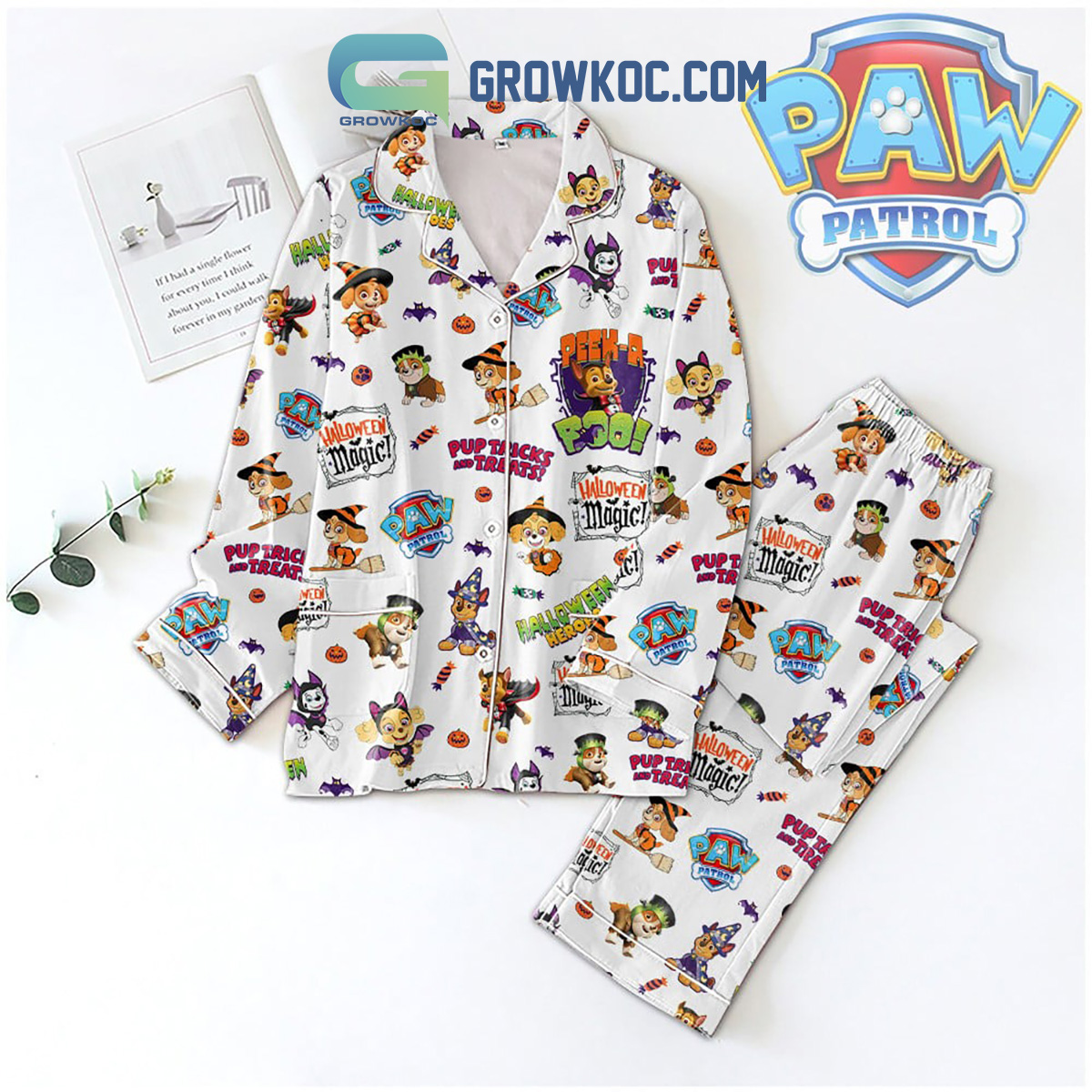 Paw Patrol Halloween Magic Peek A Poo Pajamas Set