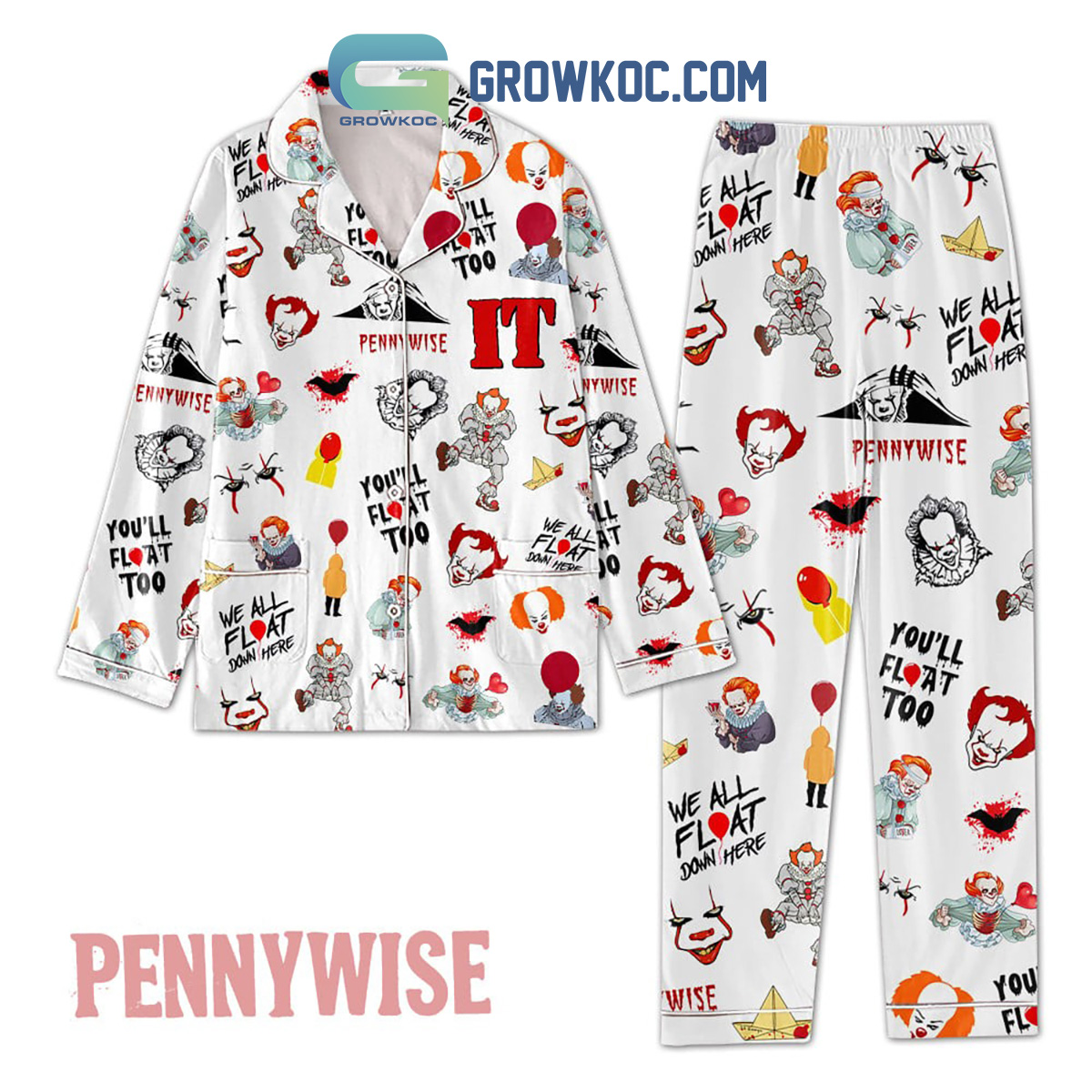 Pennywise You'll Float Too Pajamas Set