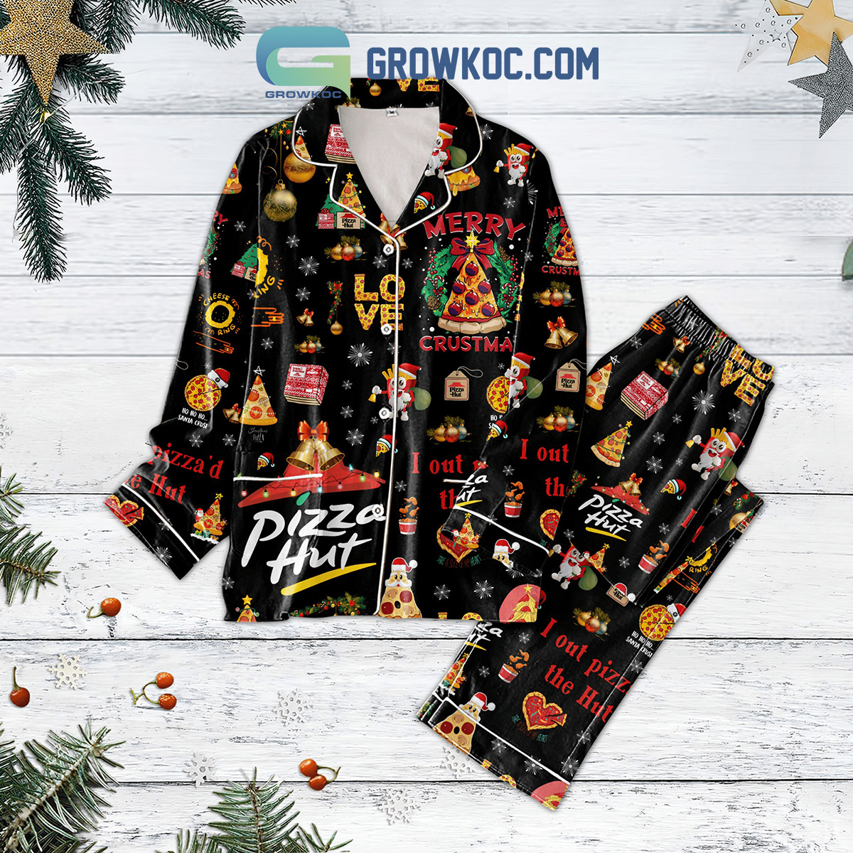 Pizza Hut Merry Crustmas Pajamas Set