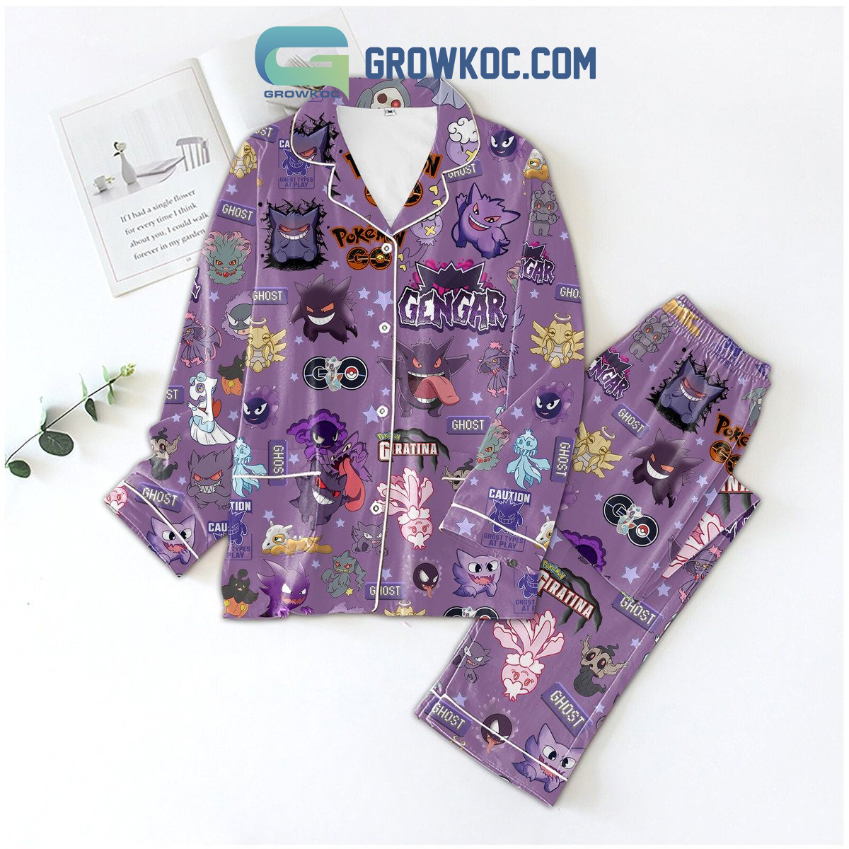 Pokemon Gengar Ghost Giratina Pajamas Set