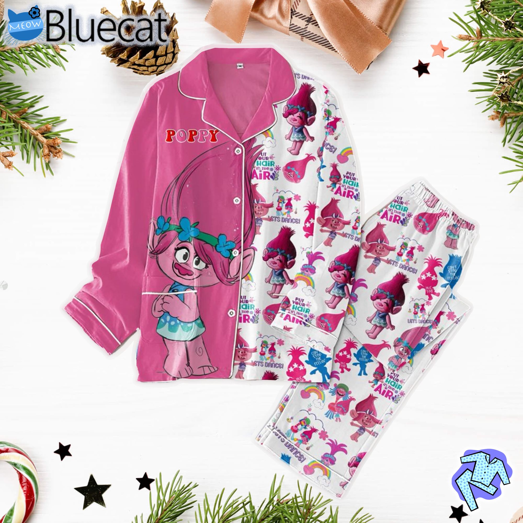 Poppy Dance Trolls Movie Pajamas Set