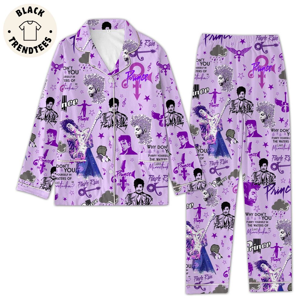 Prince 1985-2016 Purlple Pijamas Set