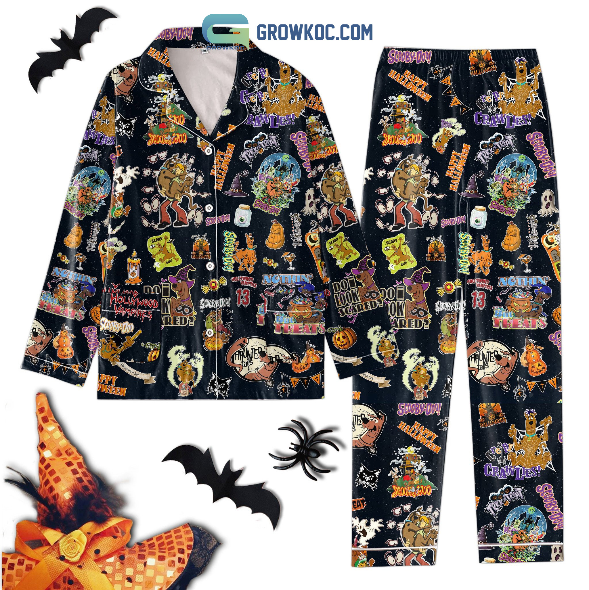 Scooby Doo Hollywood Vampires Halloween Trick Or Treat Pajamas Set