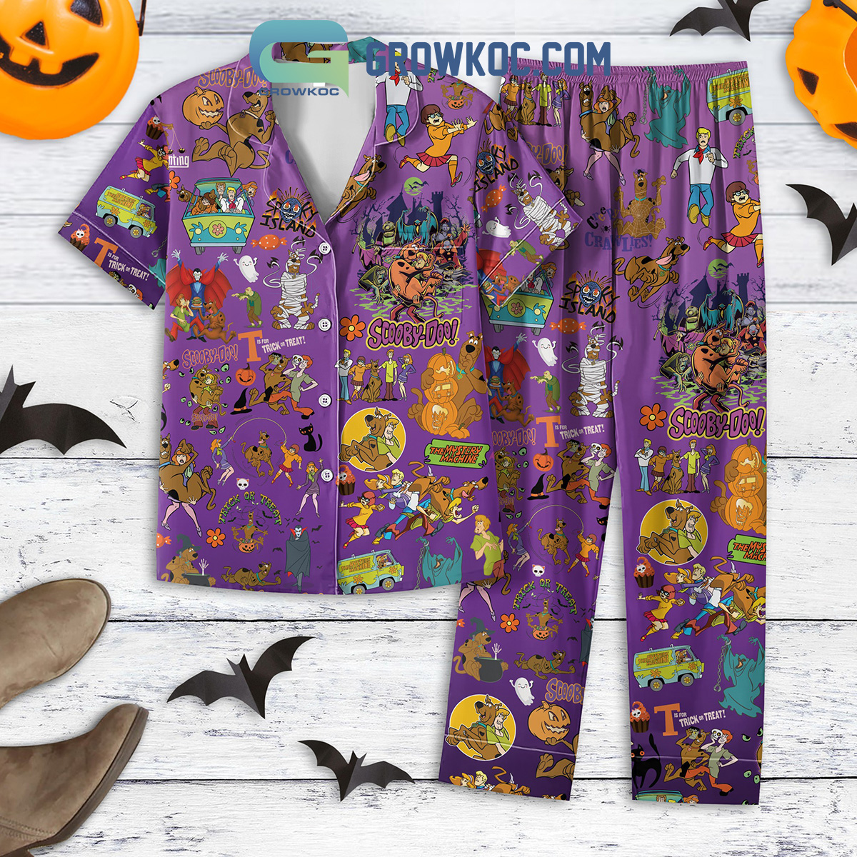 Scooby Doo Spooky Island Trick Or Treat Halloween Pajamas Set