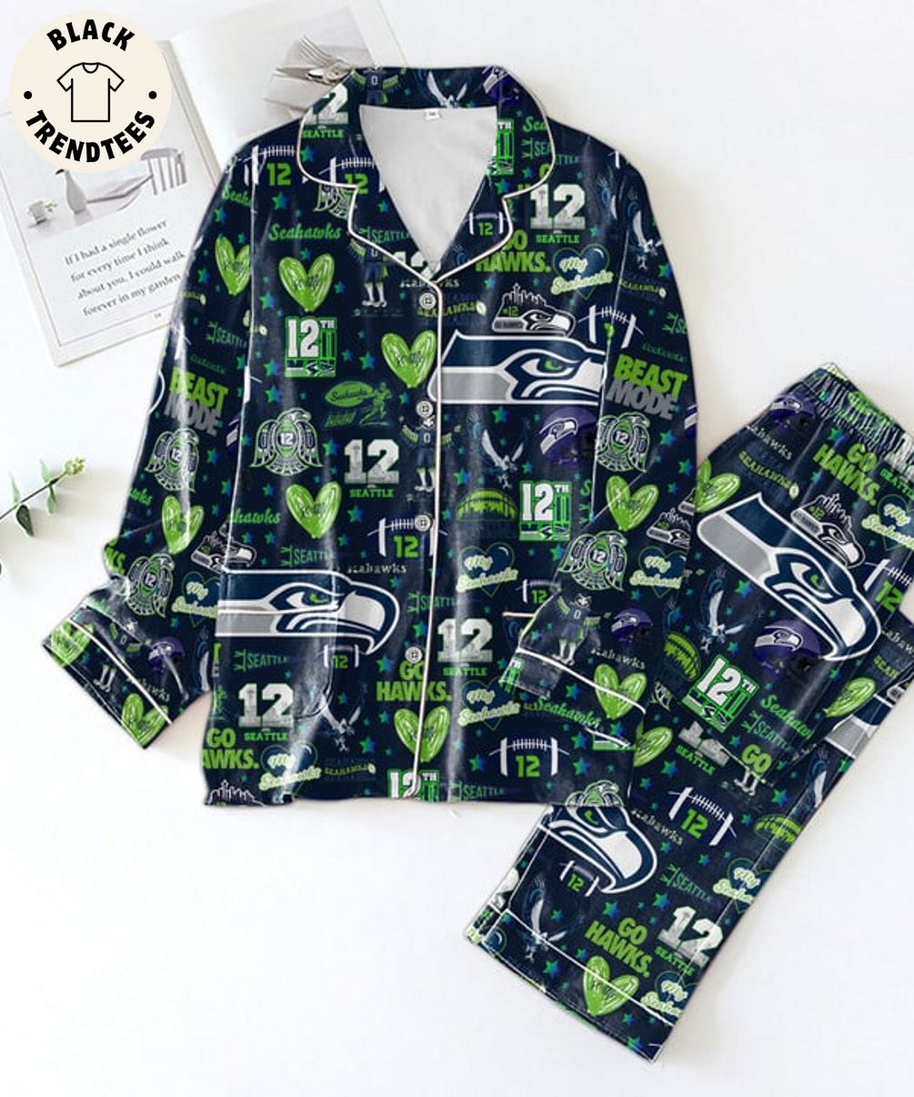 Seattle Seahawks Football 12th Seattle Pijamas Set