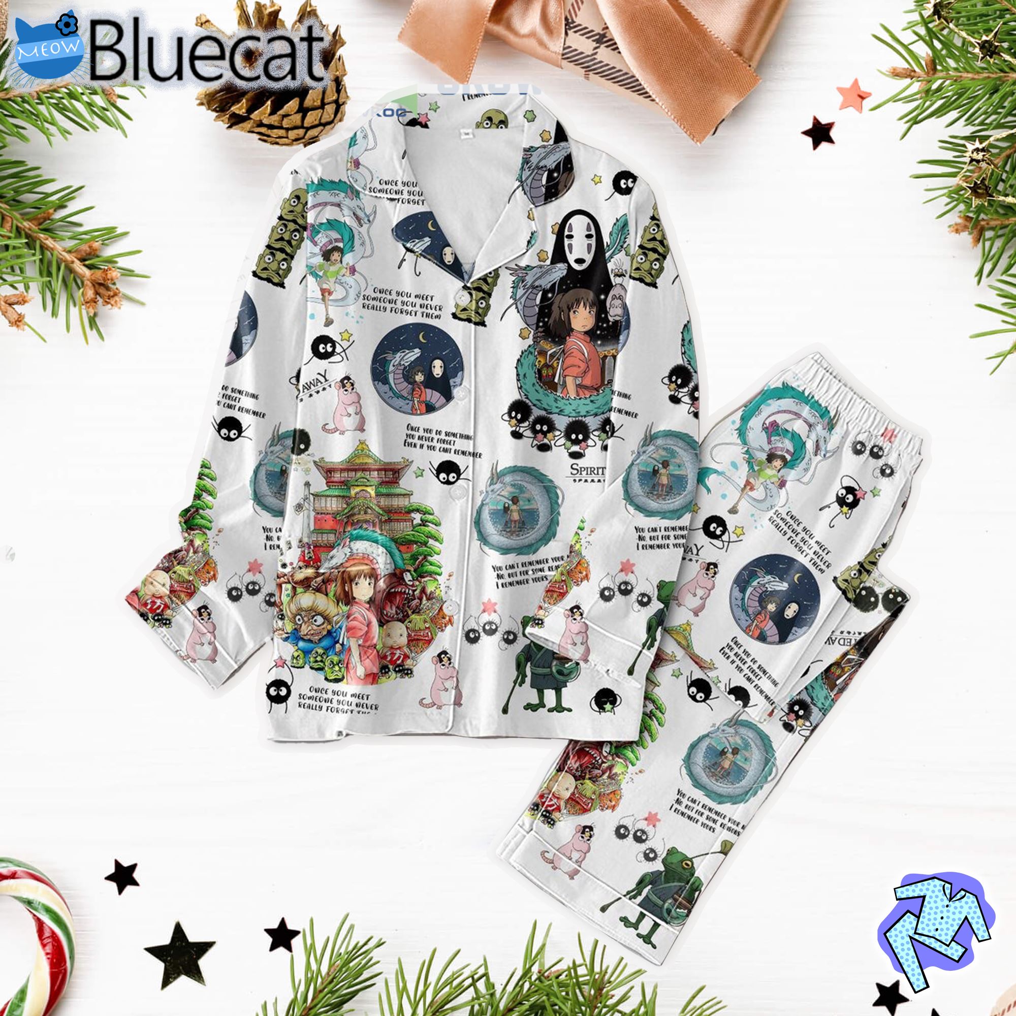 Spirit Ghibli Movie Silk Pajamas Set