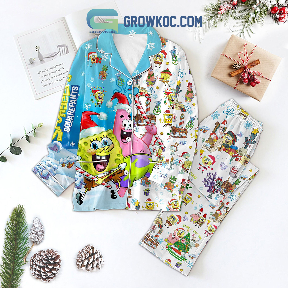 Spongebob Squarepants Merry Christmas Pajamas Set