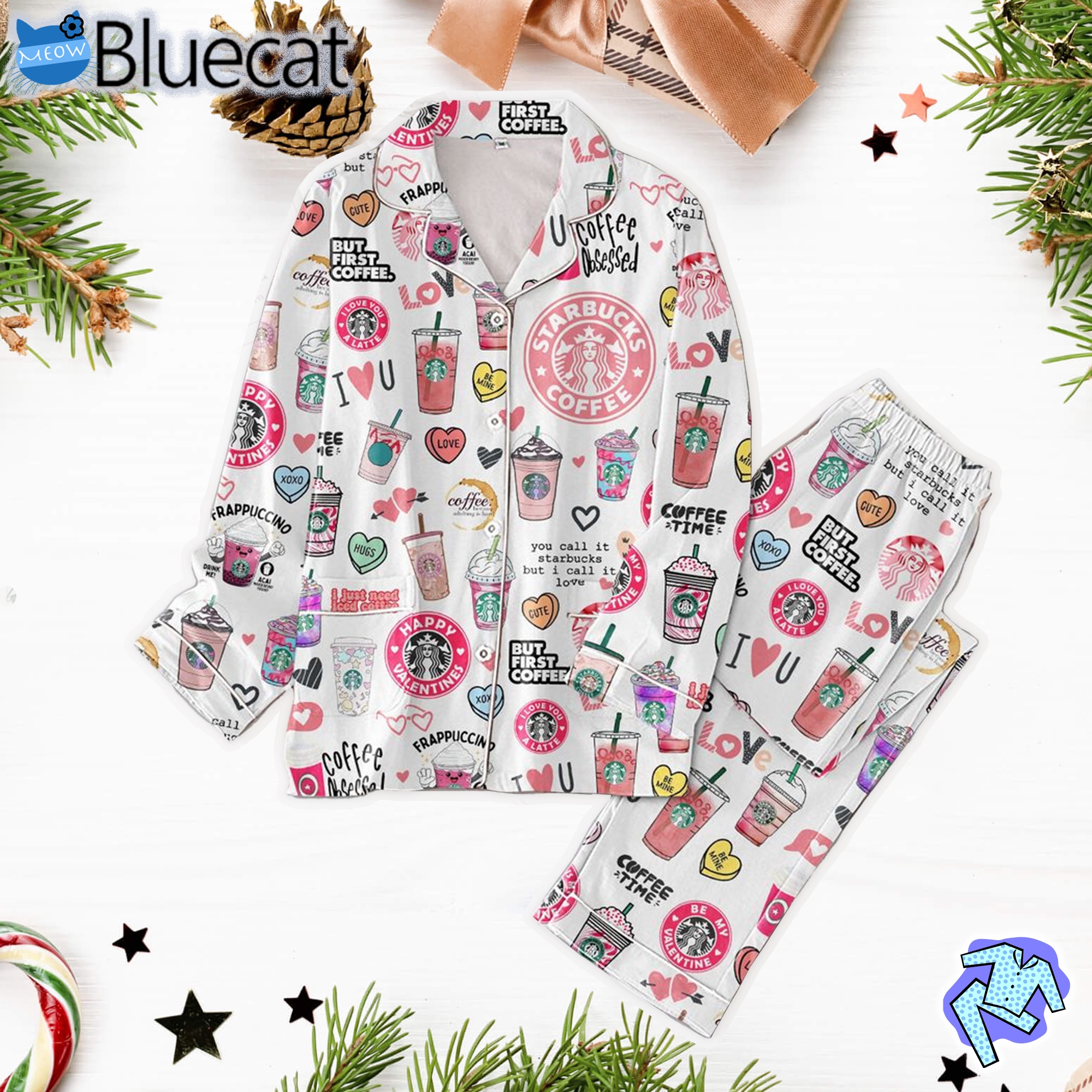 Starbucks Coffee But First Coffee Pajamas Set