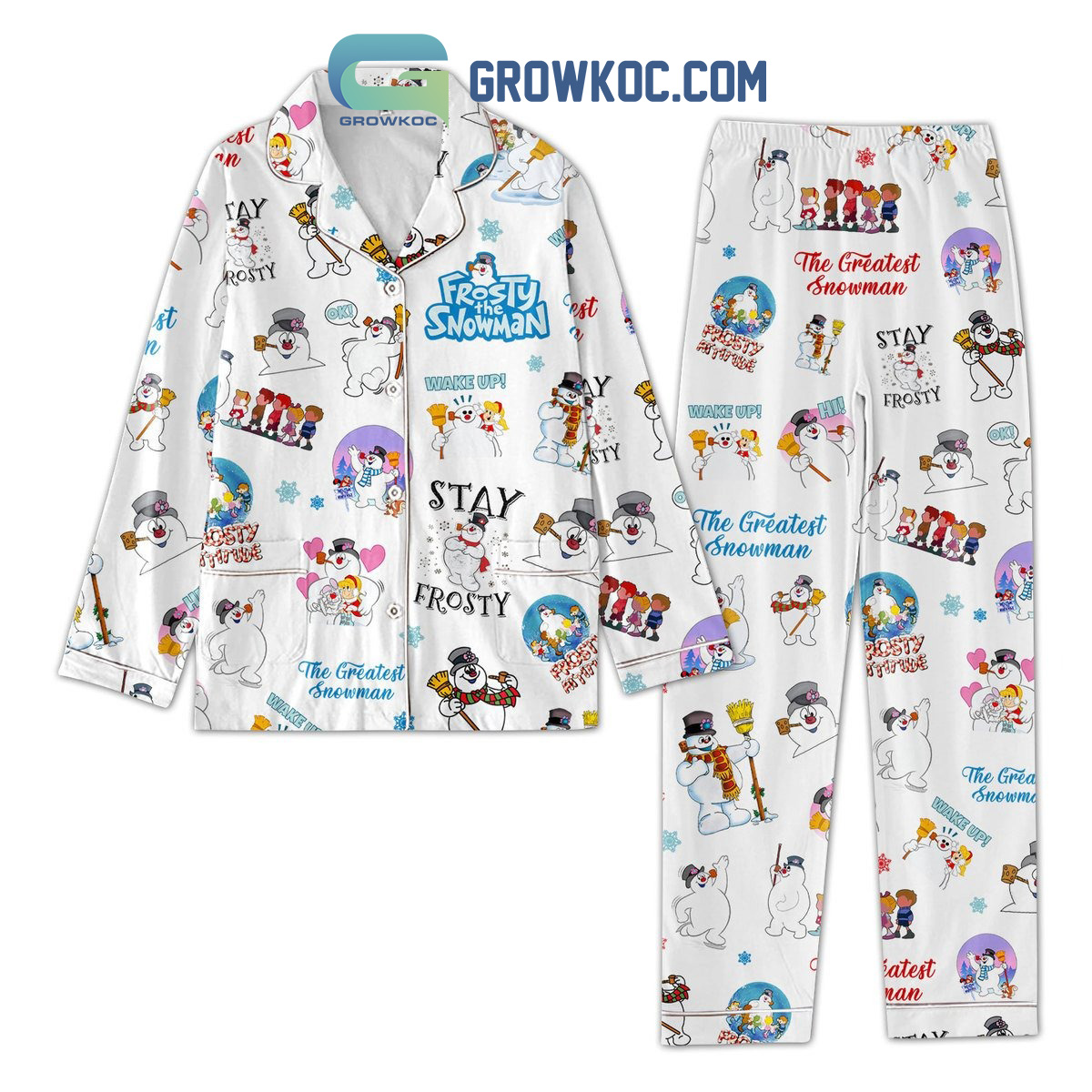 Stay Frosty The Greatest Snowman Pajamas Set