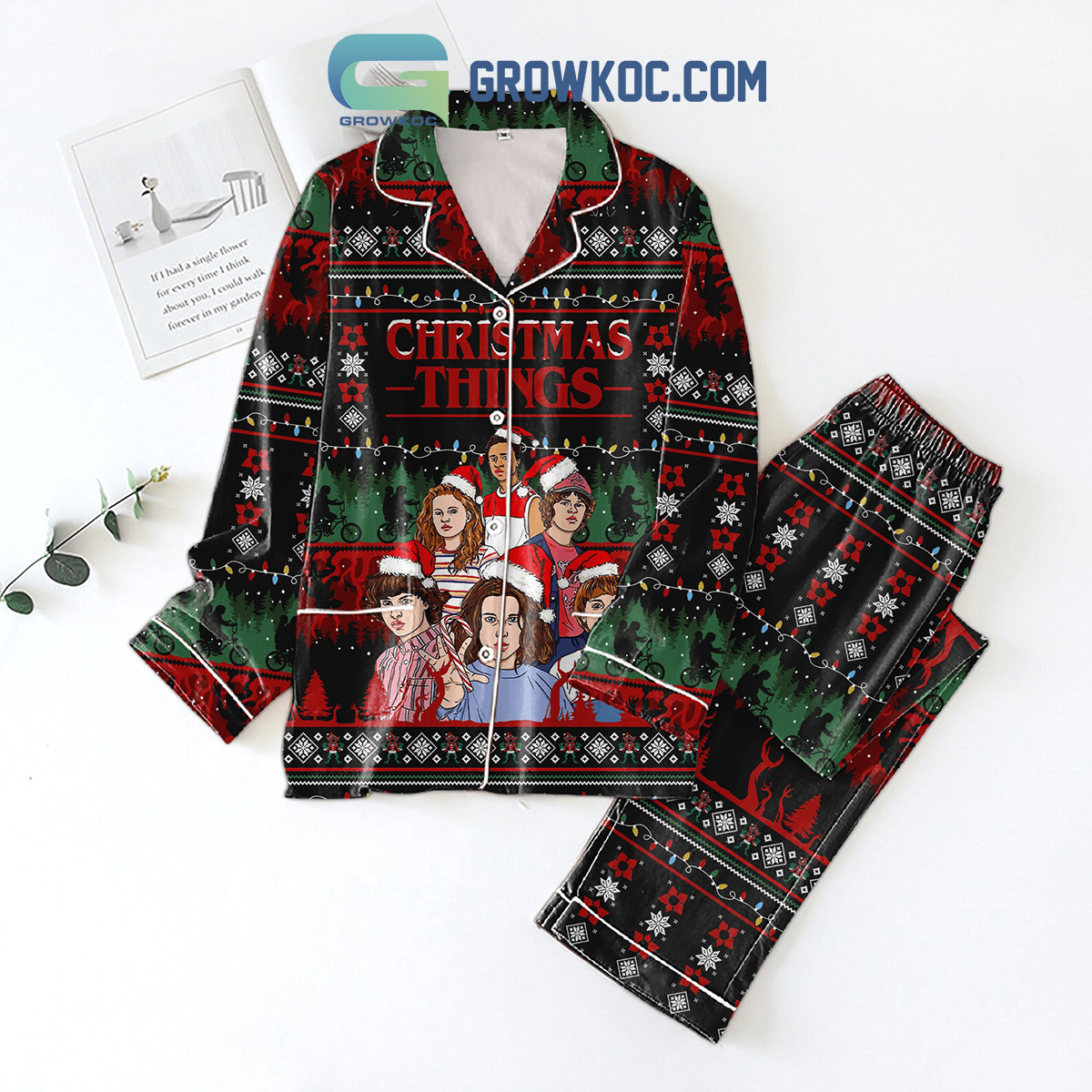 Stranger Things Merry Christmas Pajamas Set