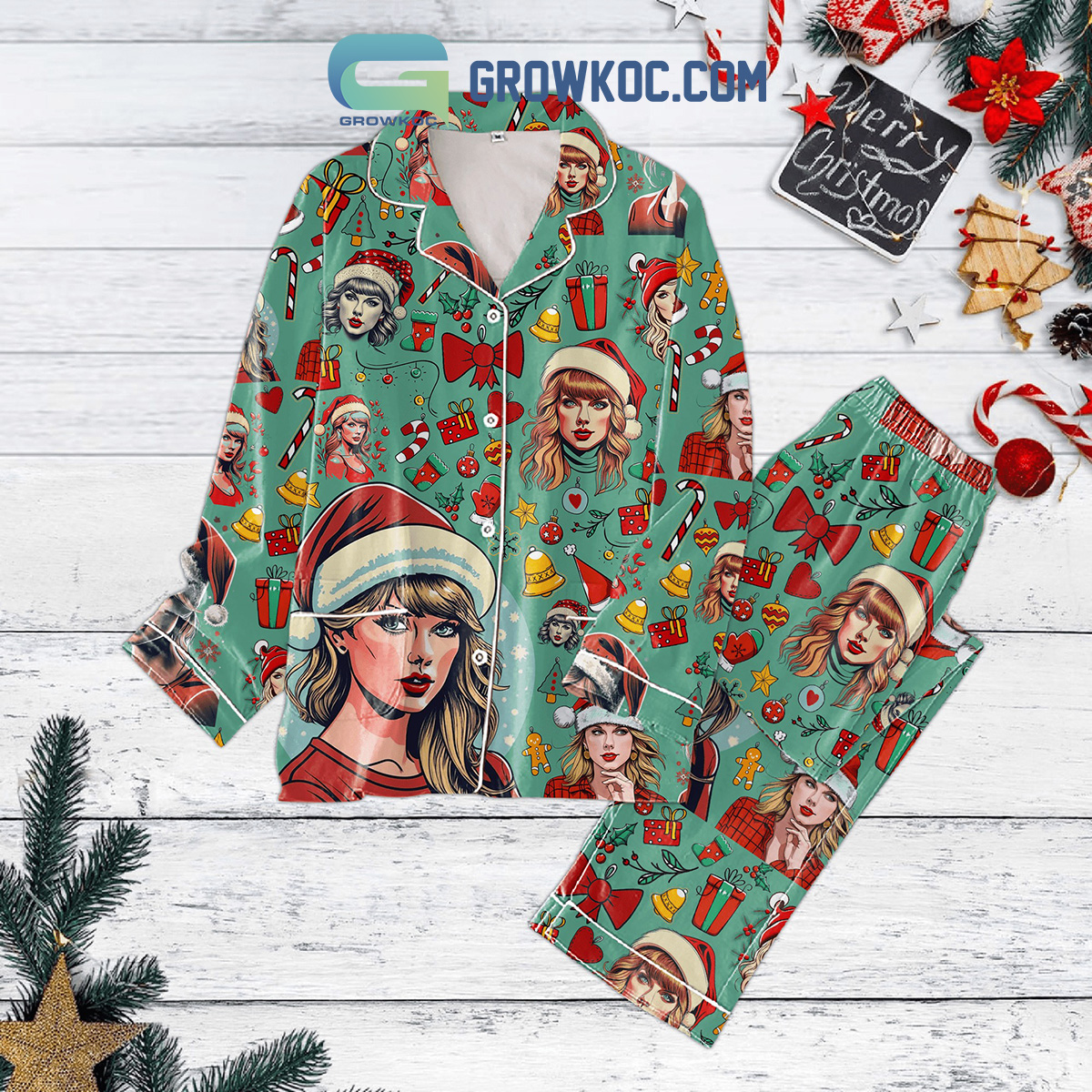 Taylor Swift Merry Christmas Pajamas Set