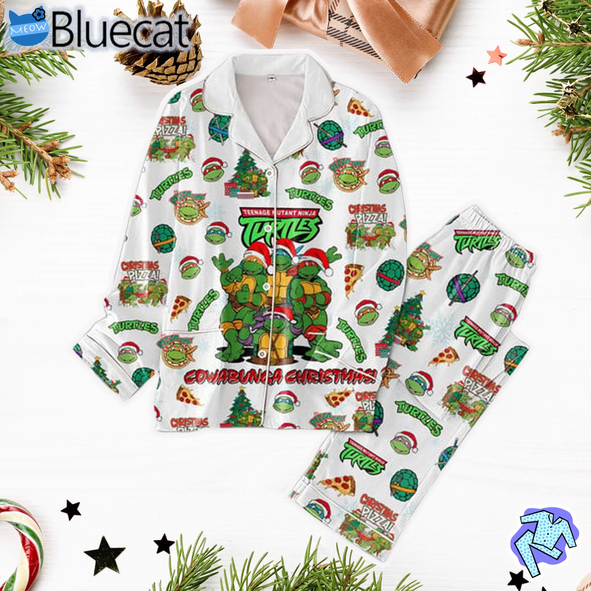 Teenage Mutant Ninja Turtles Cowabunga Christmas Pajamas Set