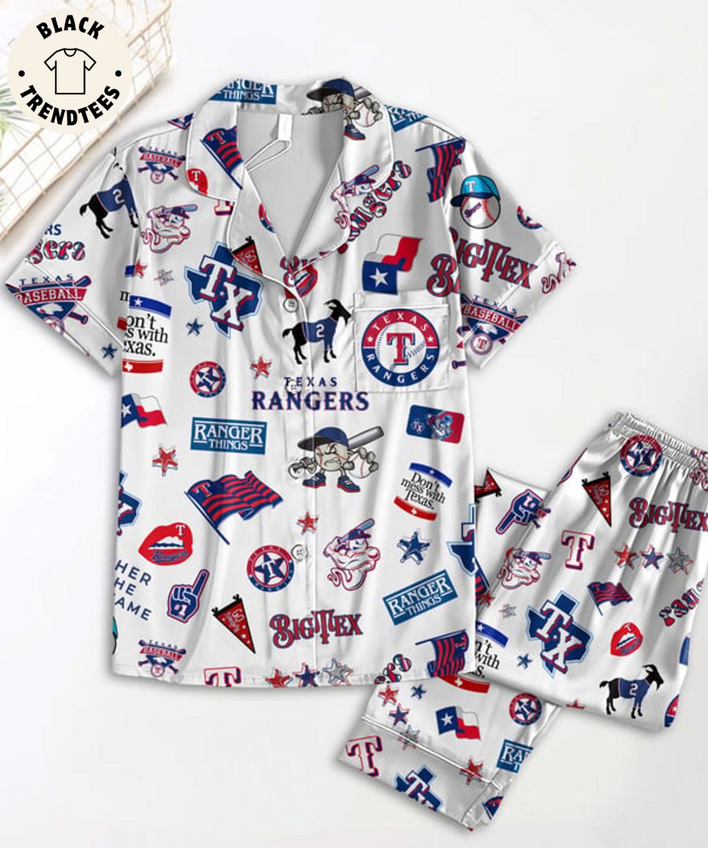 Texas Rangers Things BigTex Logo Design Pijamas Set