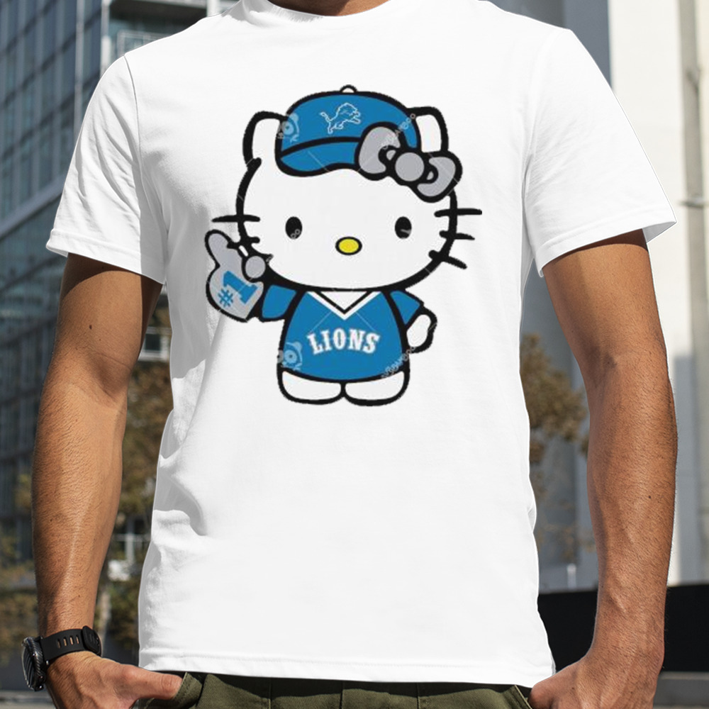 Detroit Lions Baseball Number 1 Hello Kitty shirt