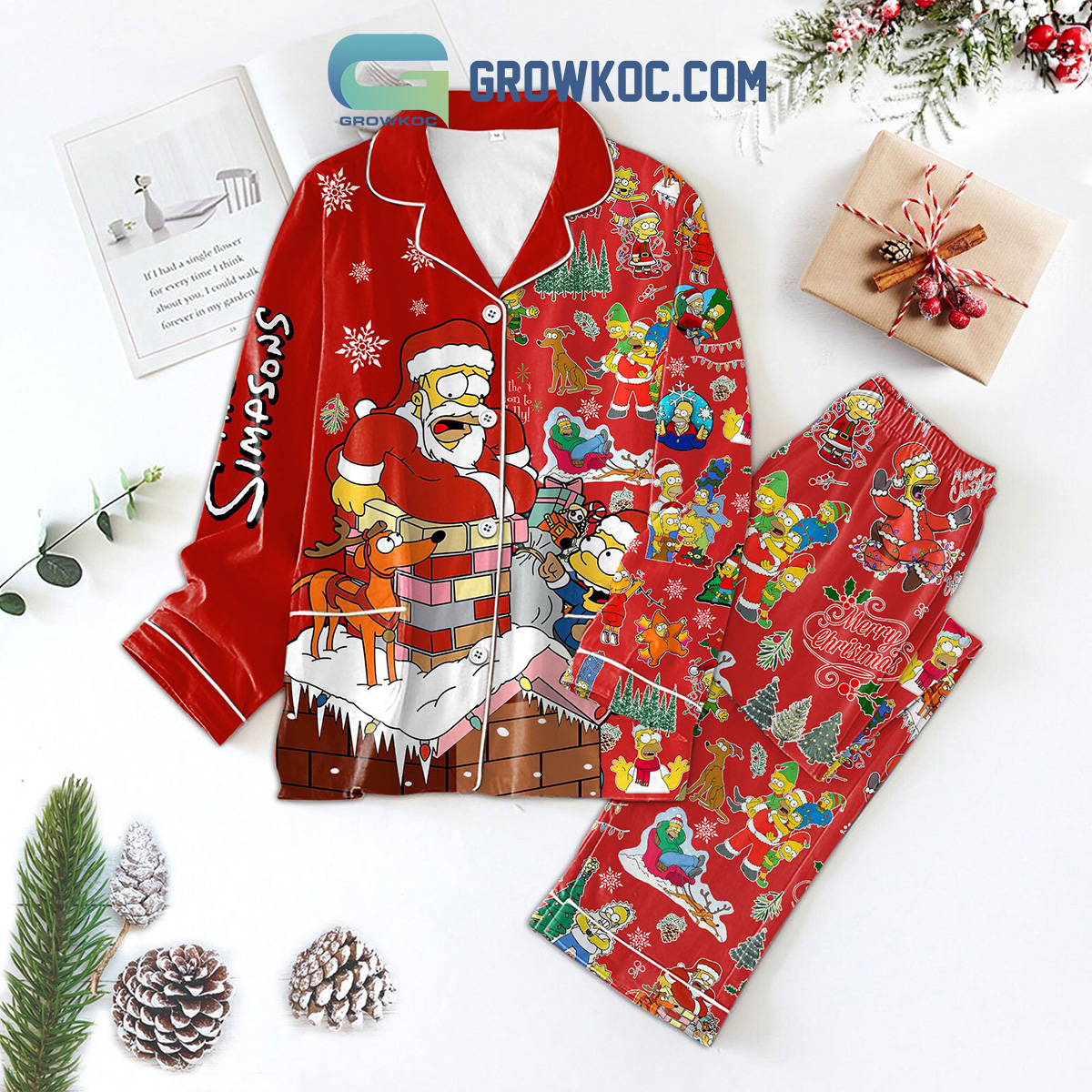 The Simpsons Merry Christmas Pajamas Set