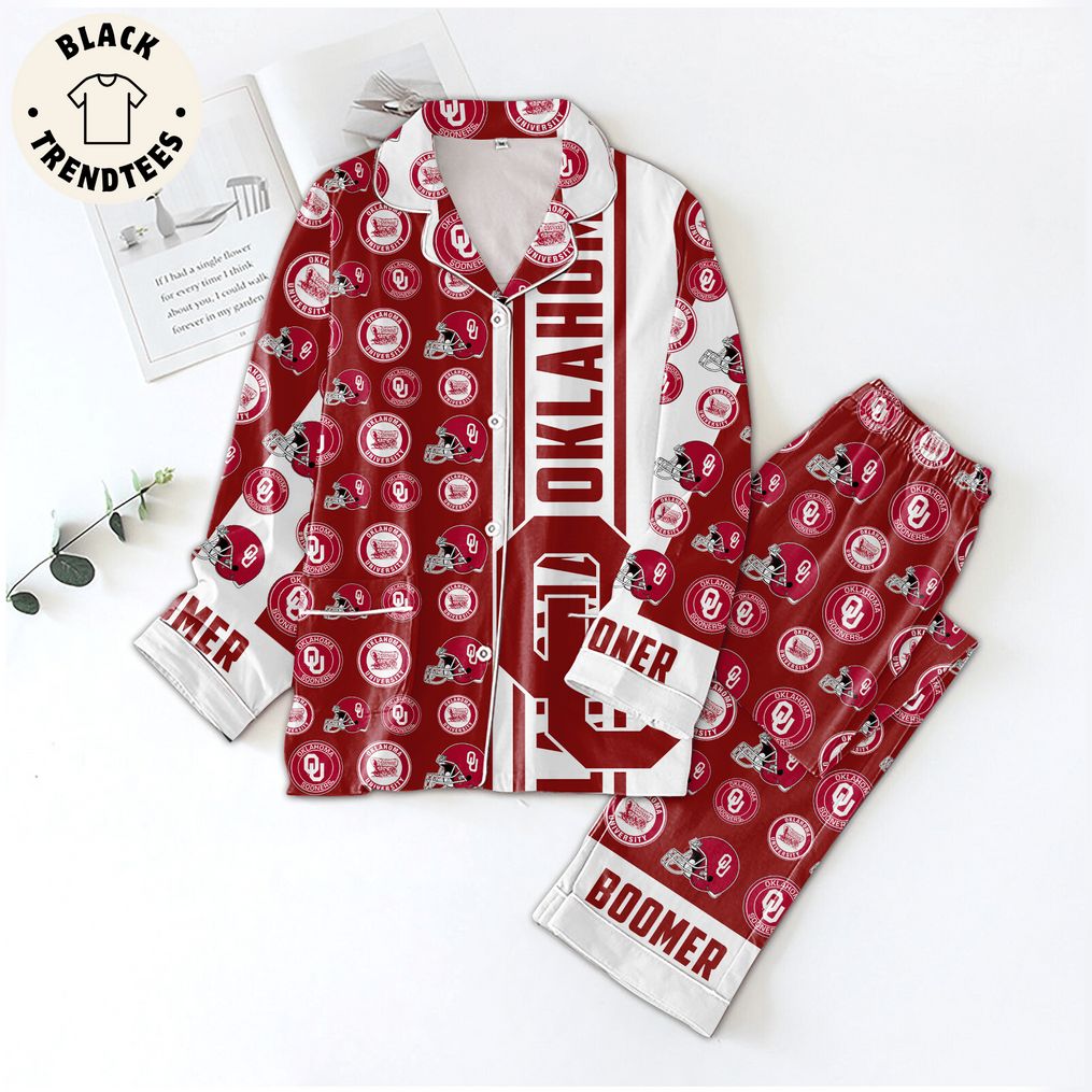 The University Of Oklahoma Boomer Logo Design Pijamas Set