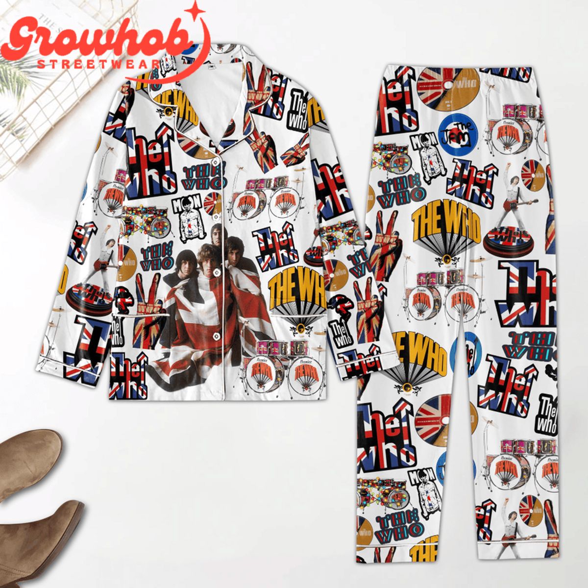 The Who Band Valentine Polyester Pajamas Set