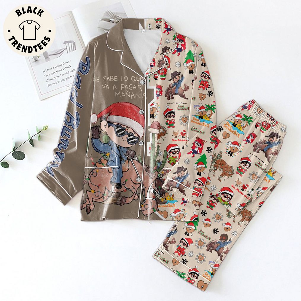 Un Navidad Sin Ti Bad Bunny Christmas Design Pijamas Set