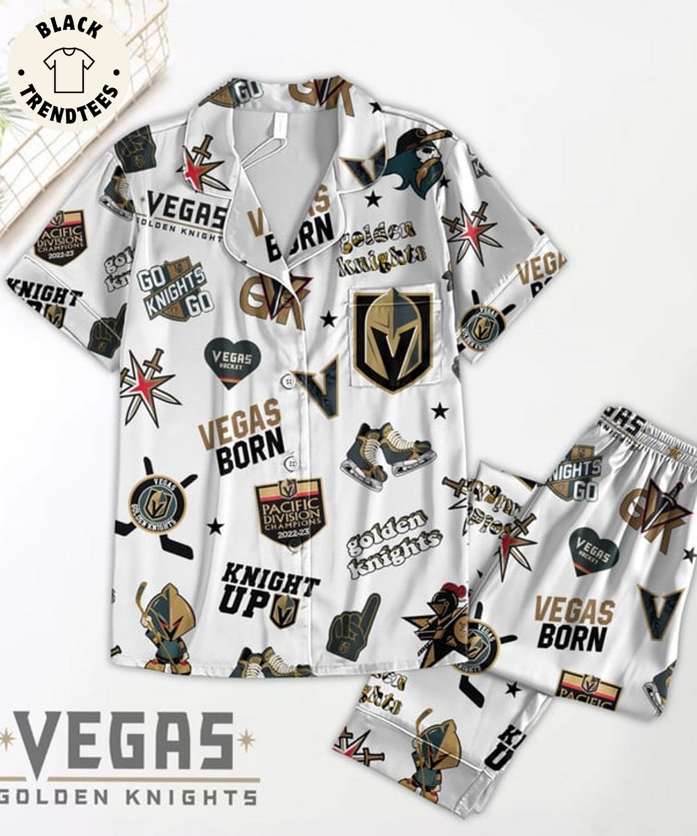 Vegas Born Knight Up Golden Knights Pijamas Set