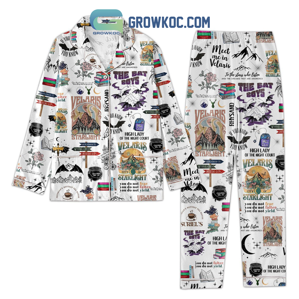 Velaris City Of Starlight The Bat Boys Pajamas Set