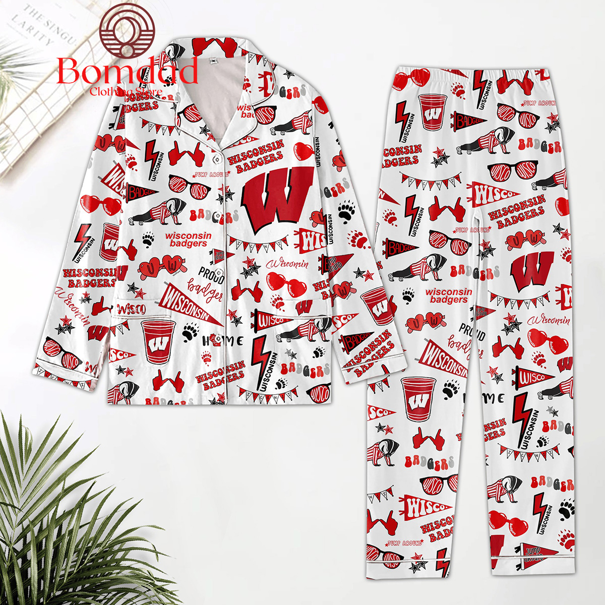 Wisconsin Badgers Proud Badgers Pajamas Set - Bomdad