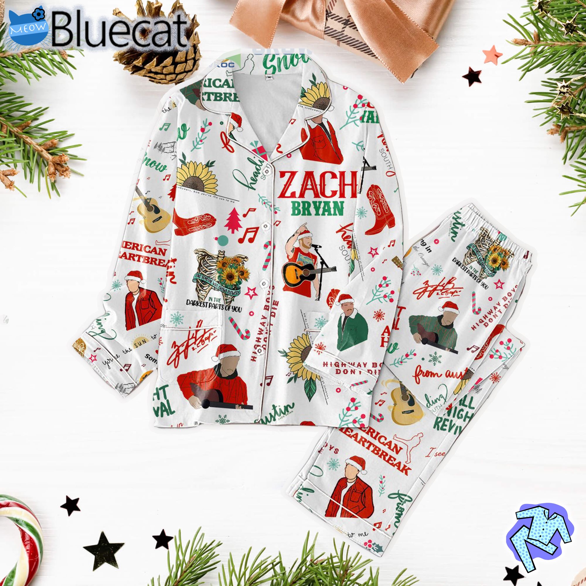 Zach Bryan Highway Boys Dont Die Pajamas Set