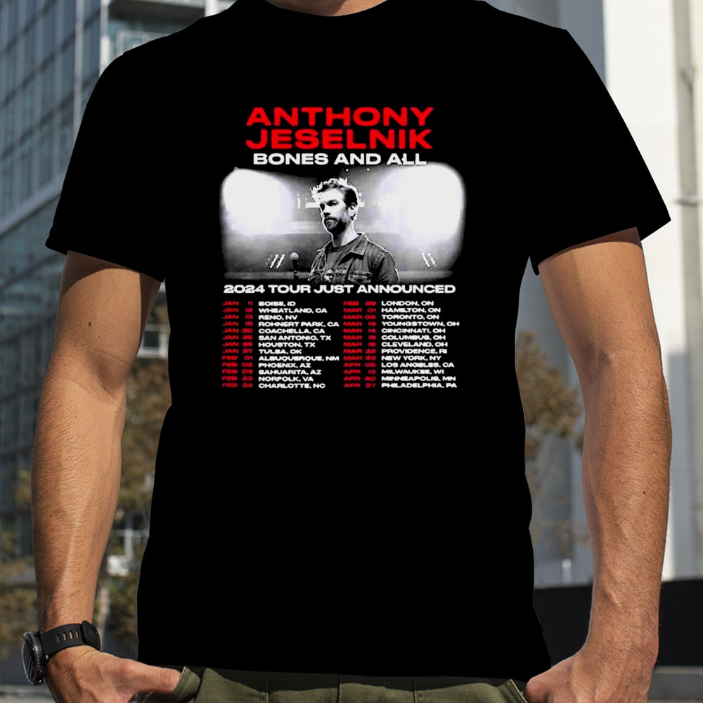 Anthony Jeselnik Bones and All 2024 Tour T-shirt