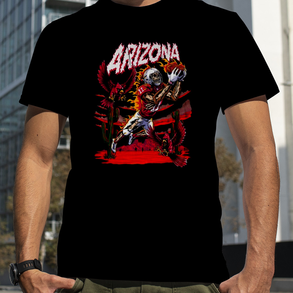 Arizona Cardinals Skeleton Football 2024 T-Shirt