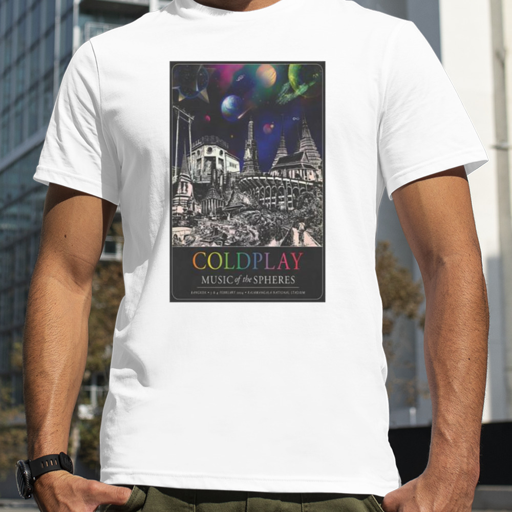 Coldplay Tour 2024 Bangkok poster shirt