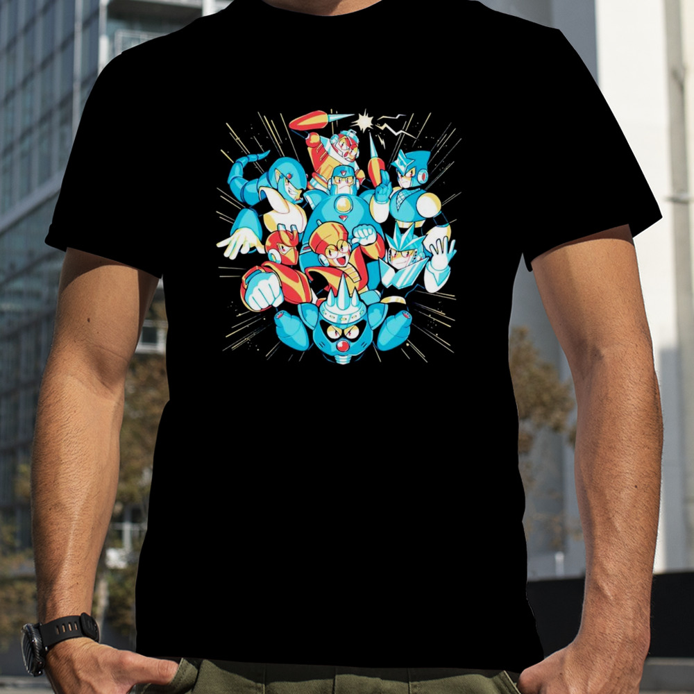 Mega Man robot masters return shirt