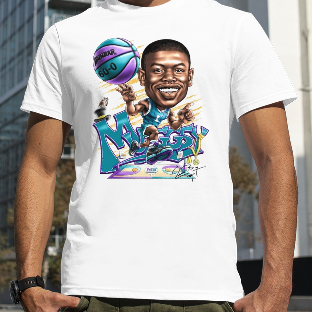 Muggsy Bogues player cartoon signature shirt