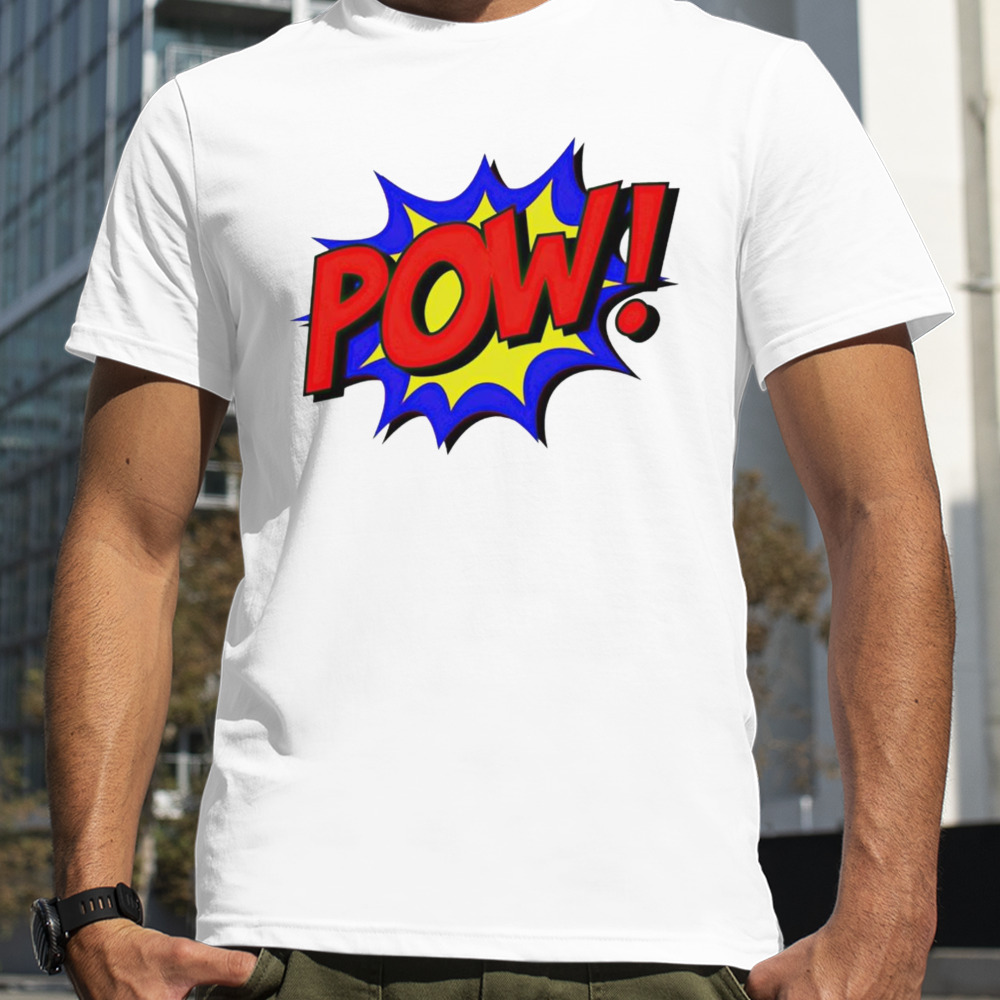 Pow comic book fight shirt