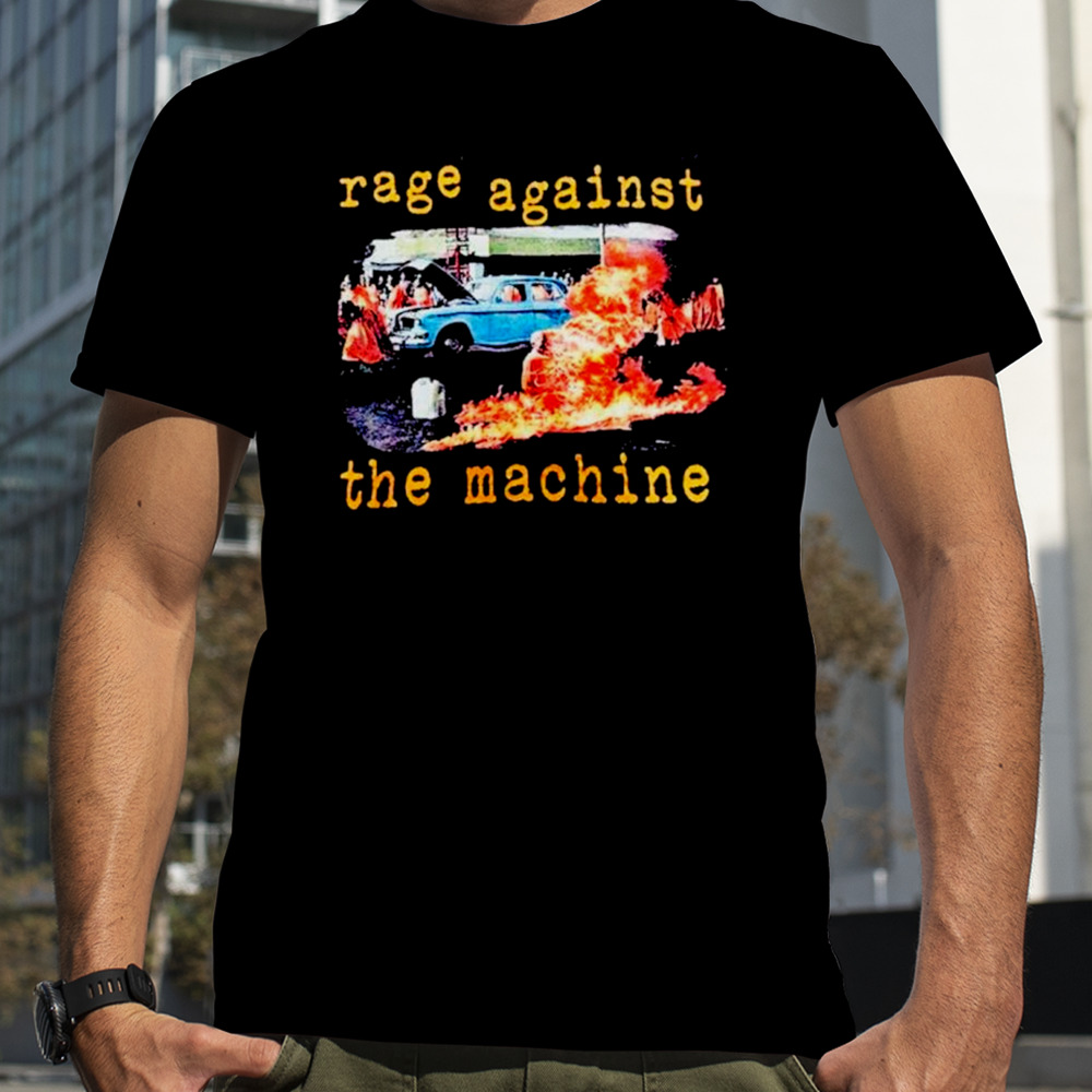 Rage against the machine burning monk cover shirt