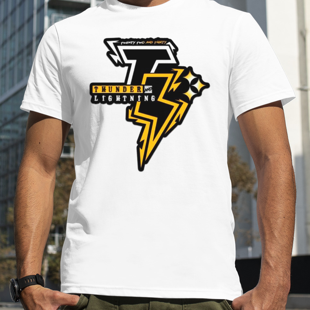 Twenty two and thirty thunder and lightning shirt